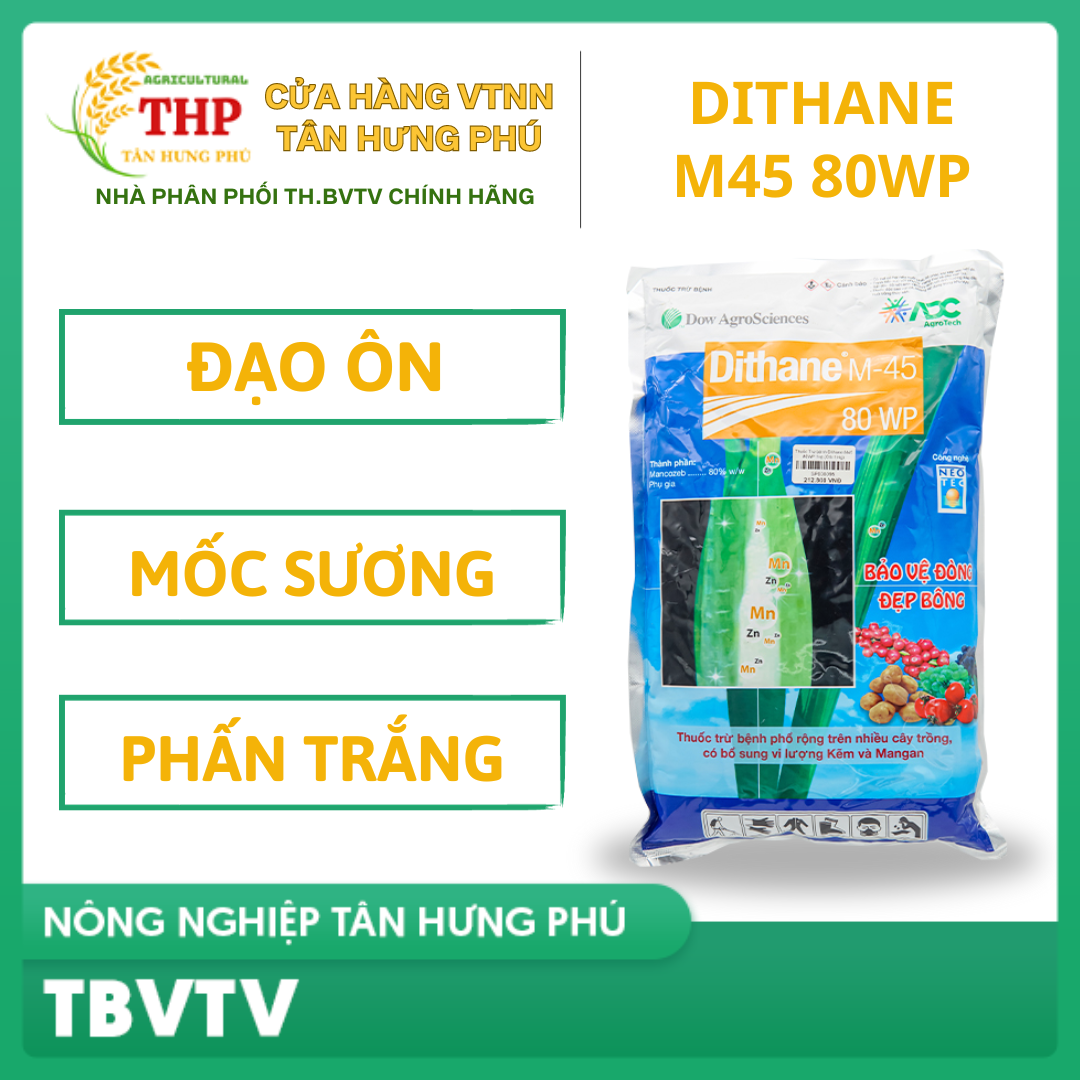 Thuốc trừ bệnh dithane m45 80wp gói 1kg