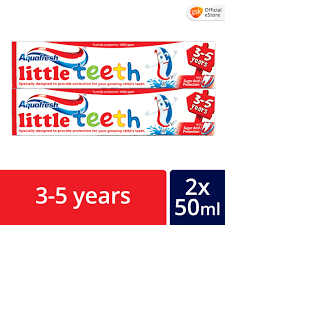 Bộ 2 Kem đánh răng Aquafresh Little Teeth - Dành cho trẻ từ 3-5 tuổi ( DATE 2027)