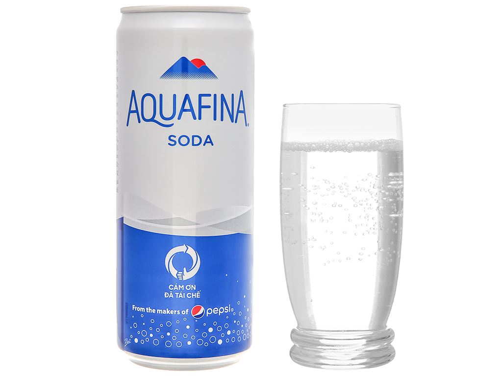 thùng 24 lon nước soda aquafina lon 320ml lốc 6 lon nước soda aquafina lon 2