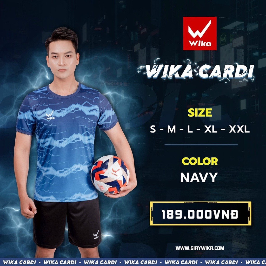 Áo bóng đá wika cardi bề mặt vải mềm mịn thoáng khí