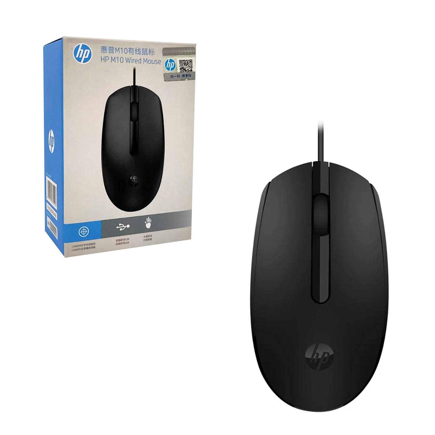 Chuột kết nối có dây hp m10 1000 dpi cổng usb chất lượng cao