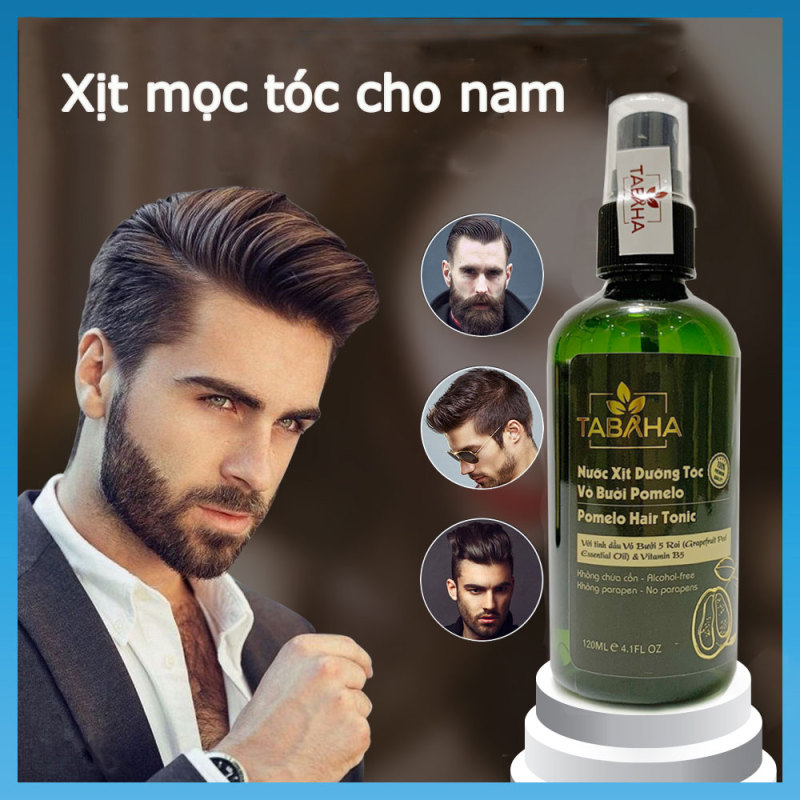 Tinh dầu bưởi xịt dưỡng tóc cho nam giới Tabaha 120ml giúp giảm rụng mọc tóc con