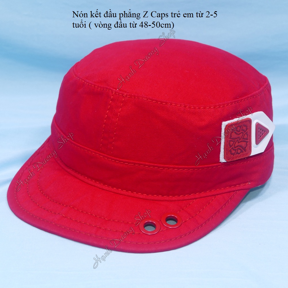 Mũ lưỡi trai răn ri trẻ em từ 2-5 tuổi nón kết trẻ em cao cấp của Z caps vòng đầu từ 48-52cm với chất liệu vải cotton lính mềm mại thoáng mát
