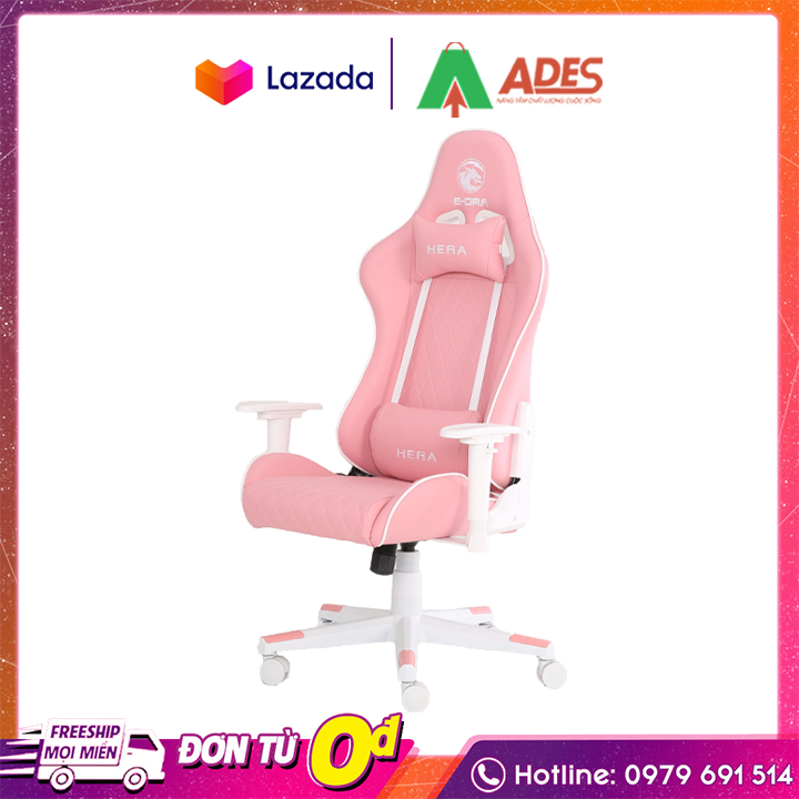 Ghế gaming edra egc 224 hera pink - bảo hành chính hãng