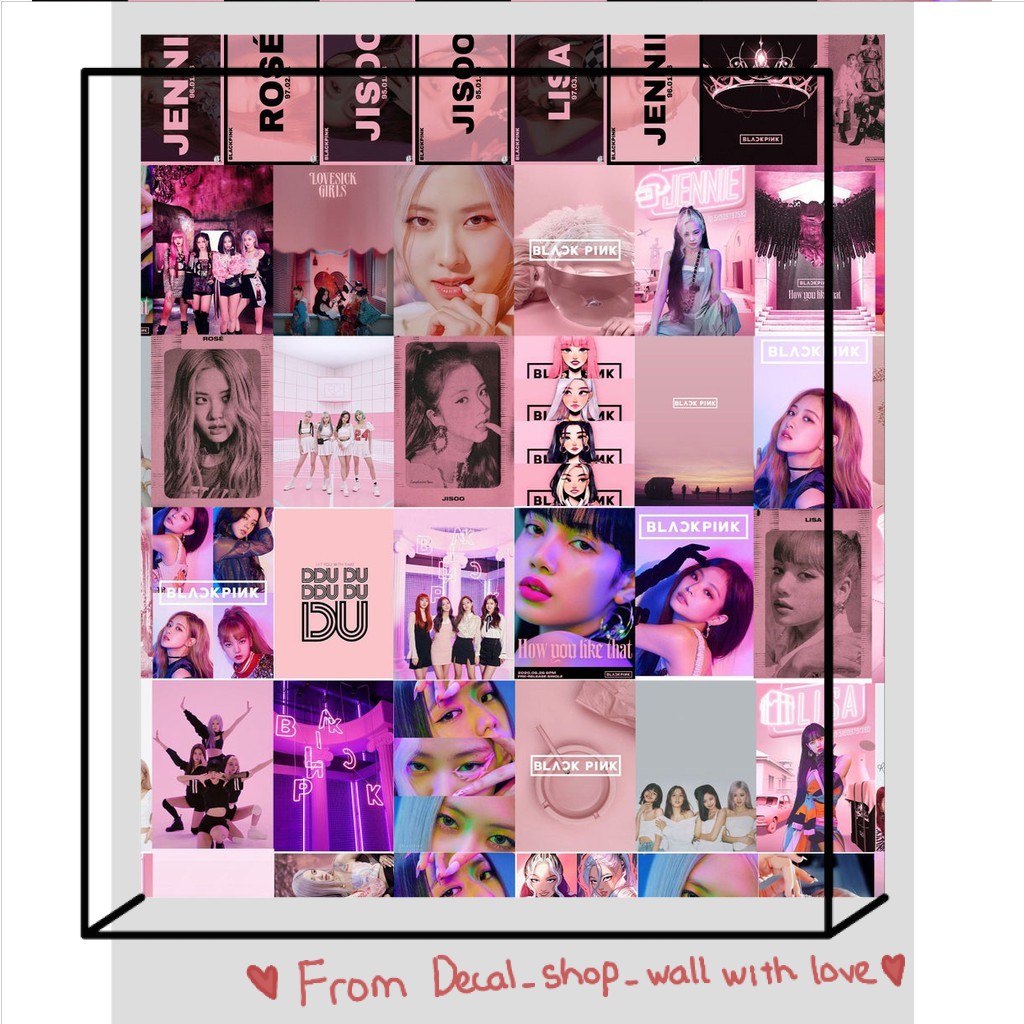 [HCM][ BLACKPINK ] Wall Collage dán tường trang trí decor phòng ngủ - nhóm nhạc thần tượng idol KPOP BLACKPINK - theme hồng