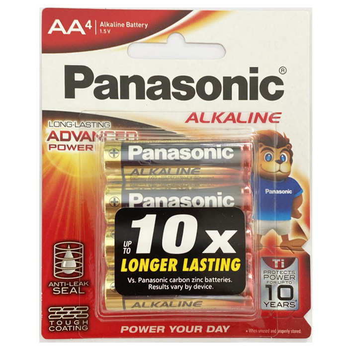 Pin panasonic lr6t/4b; pin aa 1.5v alkaline panasonic lr6t/4b made in thailand | vỉ 4viên