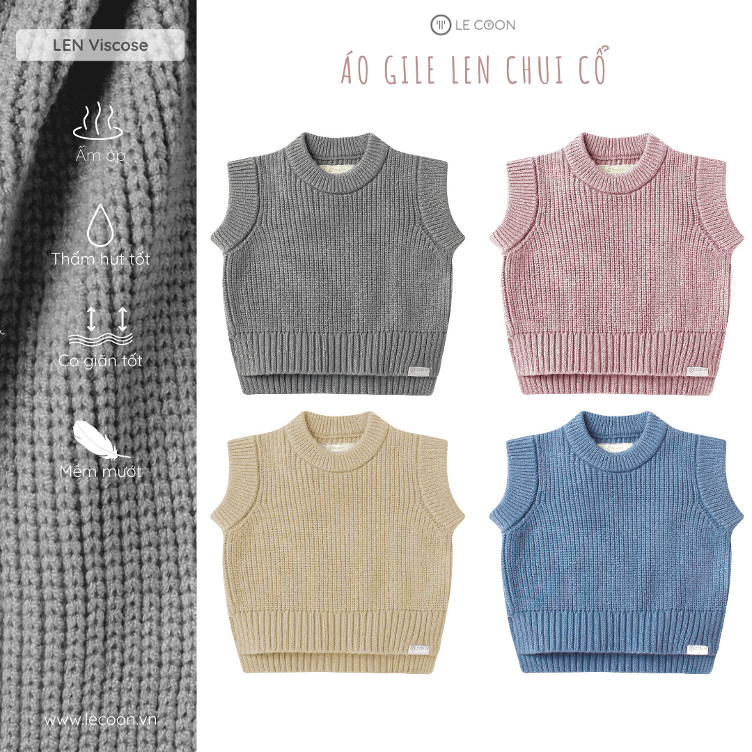 Le coon | áo len gile chui | 6 tháng - 3 tuổi