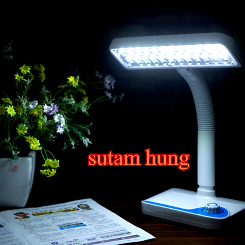 Đèn để bàn  ( BAO VE MAT ) 2 chế độ nguồn -48 Led- Pin sạc -2 ánh sáng Trắng, Vàng siêu sáng, Đen bàn Nhiều chế độ sáng, hàng cao cấp  sth