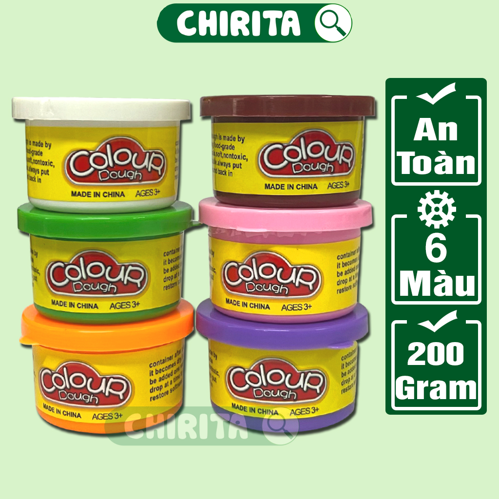 Bộ Đất Nặn 6 Màu Sắc Cho Bé - Đất Sét Sáng Tạo Đồ Chơi Cho Bé Trai Và Bé Gái CHIRITA
