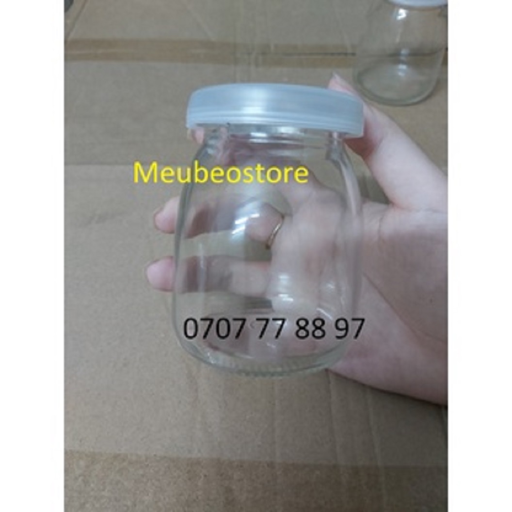 Hủ thủy tinh 150ml làm sữa chua nắp nhựa
