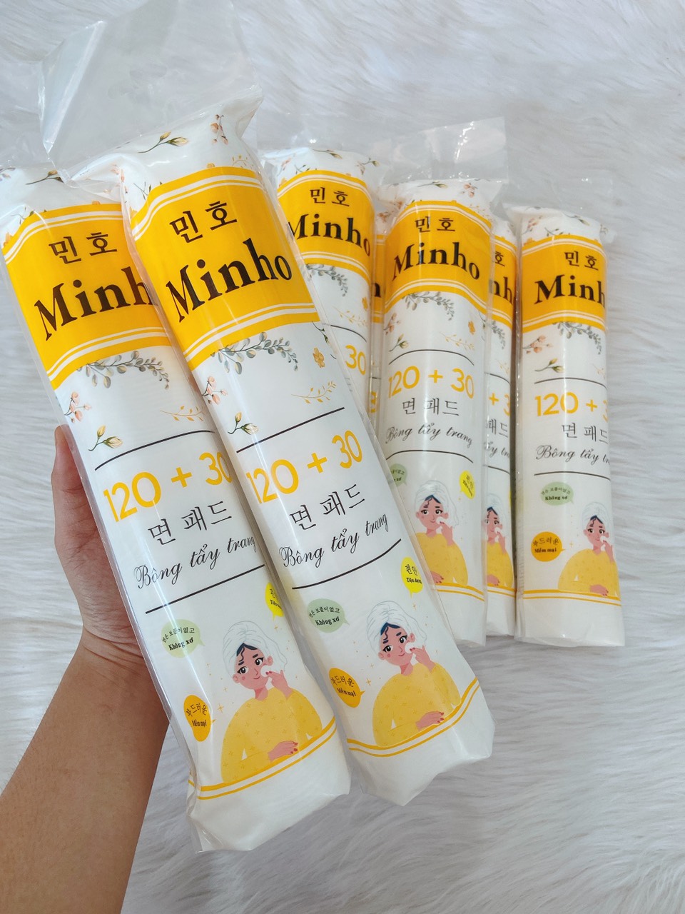 Bông tẩy trang minho cotton pads 150 miếng - 1043