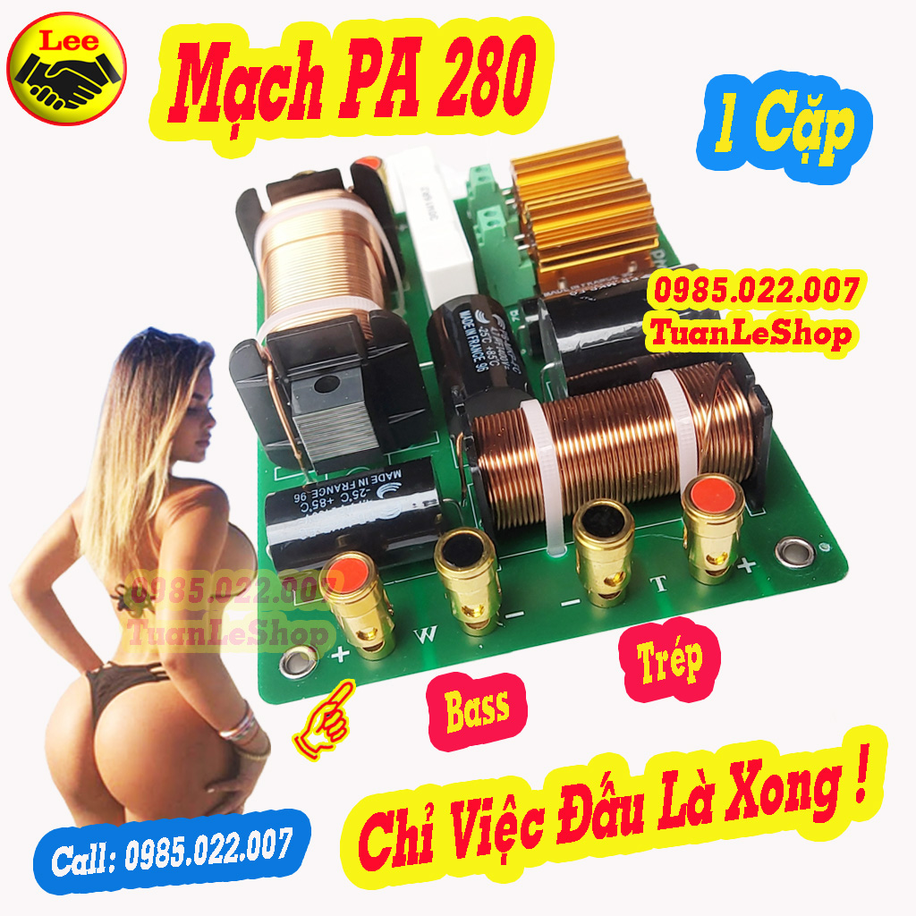 Mạch loa bass 30, bass 40 , mạch phân tần 2 loa pa280- mach 2 loa - giá 2 mạch loa cao cấp