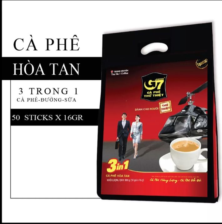 [HÀNG mới][Combo 2 túi] Cà phê sữa G7 3in1 Trung Nguyên (50 Gói)