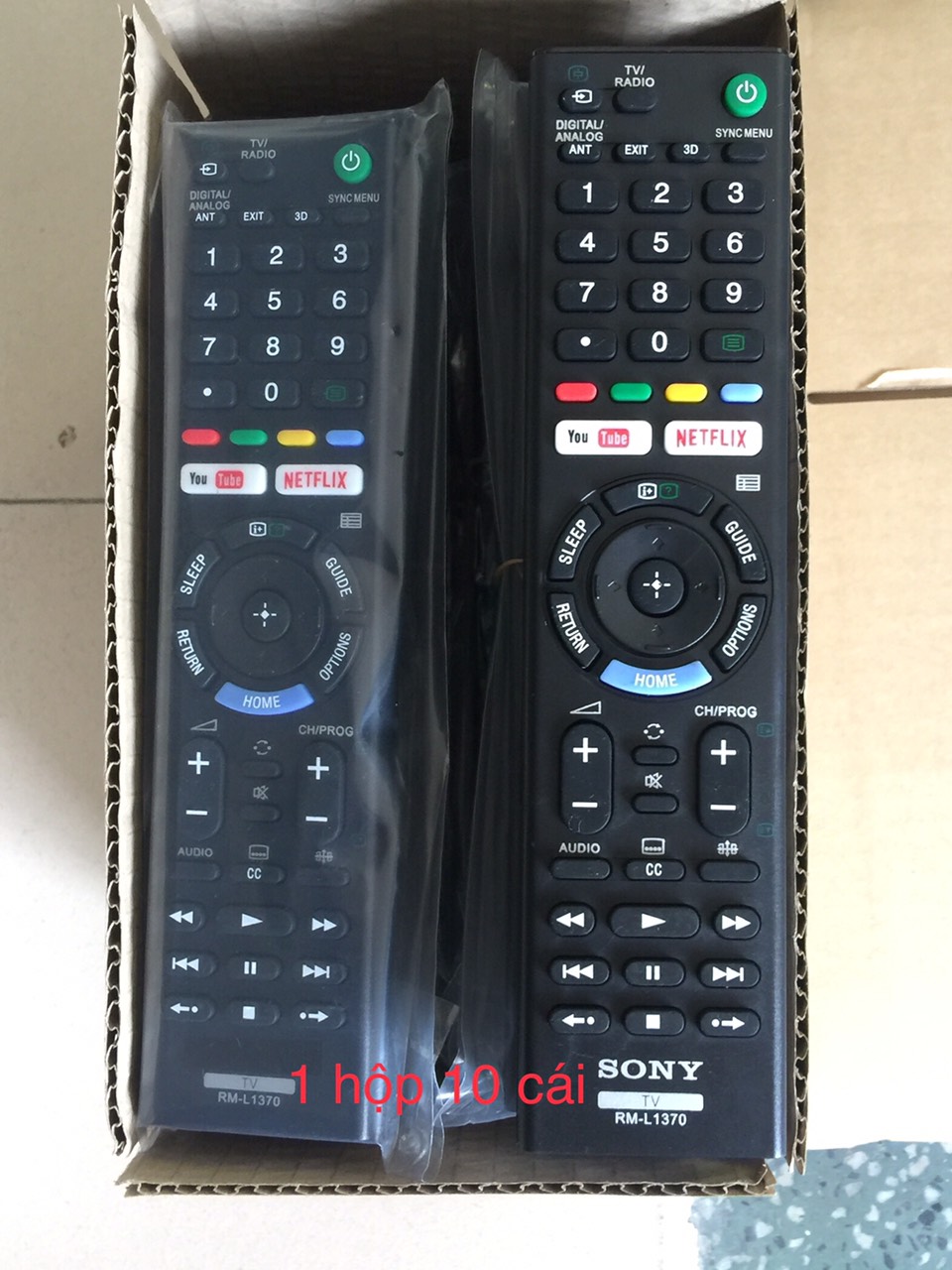 1 HỘP 10 CÁI REMOTE TIVI SONY- L1370