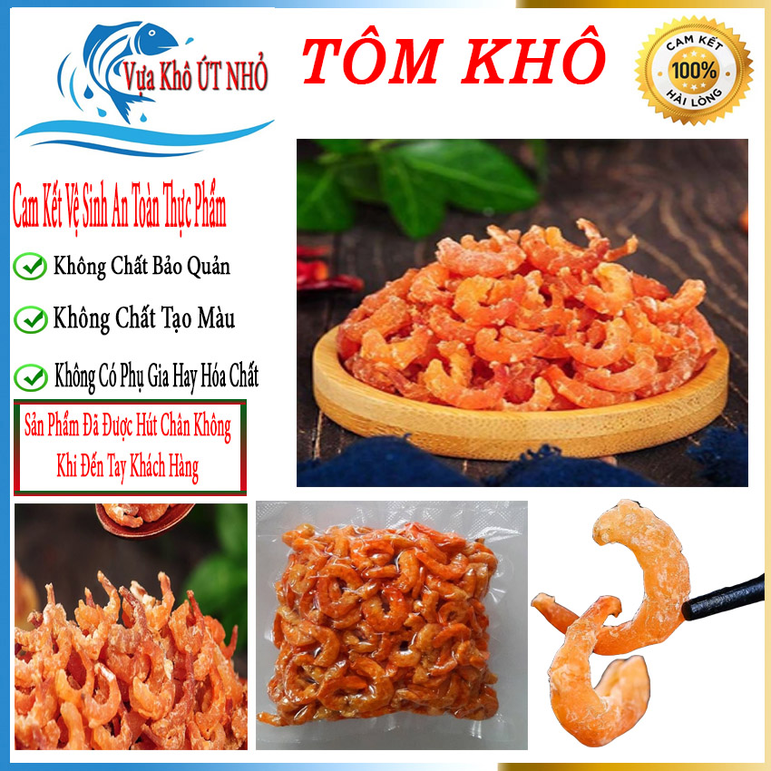 Tôm khô bóc nõn tôm khô Rạch Gốc Cà Mau loại lớn hút chân không loại 200gram cao cấp đúng nguồn gốc xuất xứ Tại Vựa Khô Út Nhỏ