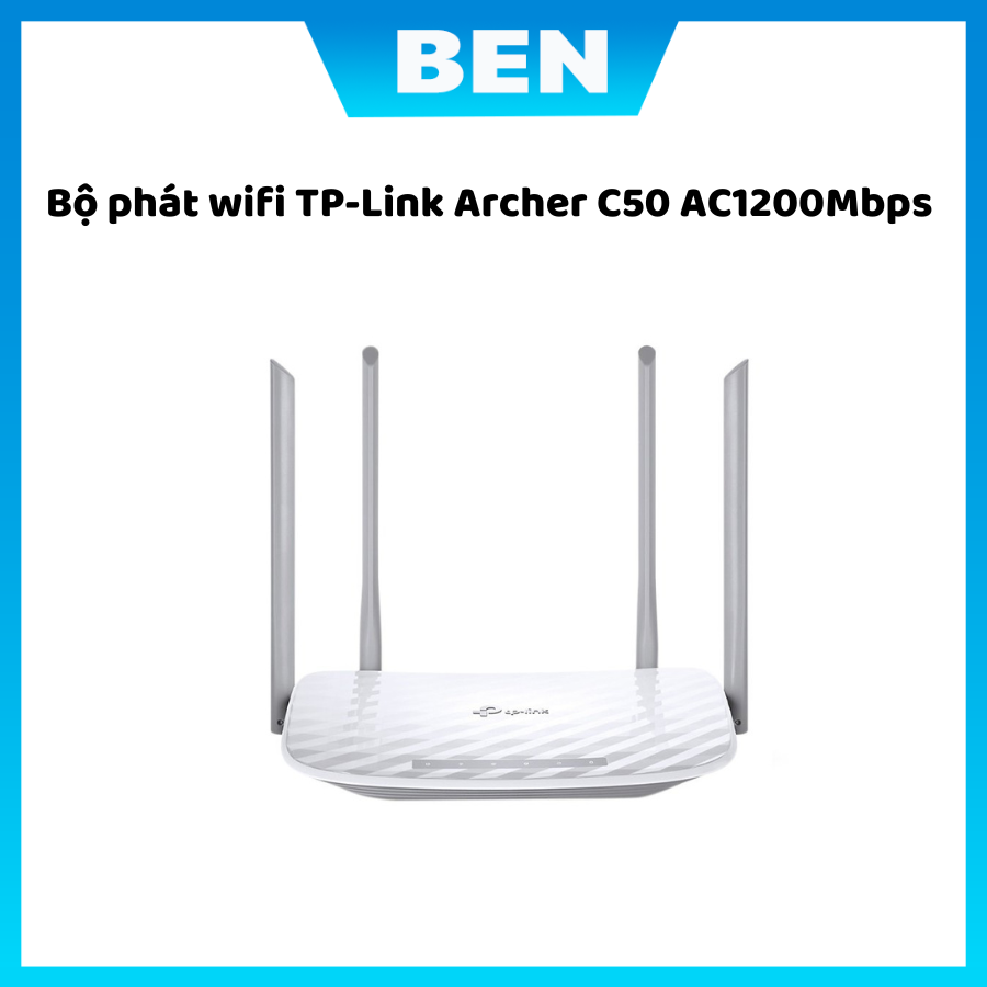 Bộ phát wifi TP-Link Archer C50 AC1200Mbps (Cái)