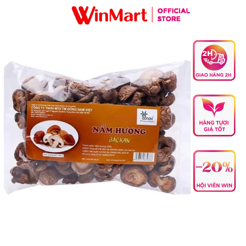 [Siêu thị WinMart] - Nấm hương Đông Nam Việt 100g