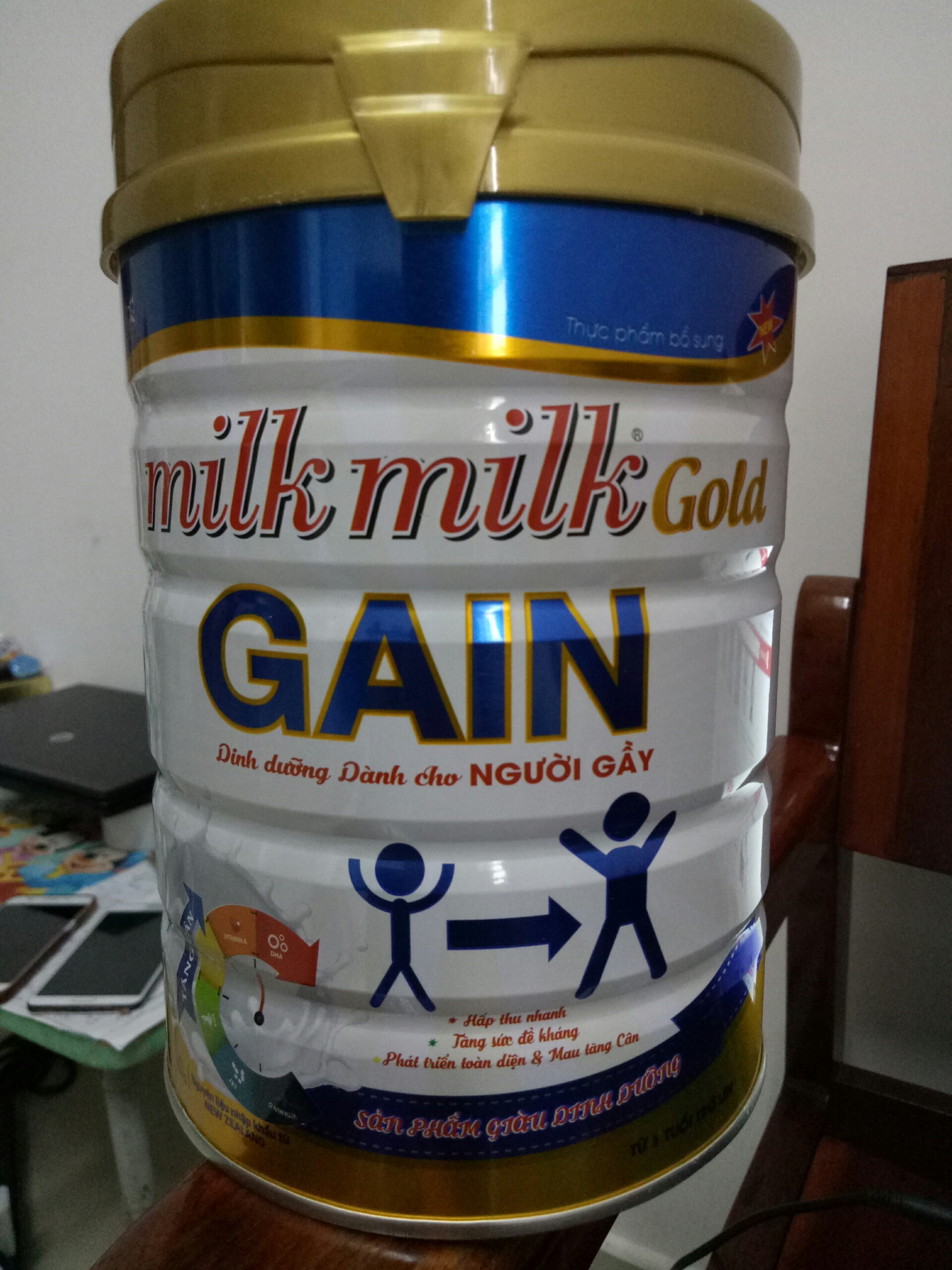 Sữa tăng cân cho người gầy và trẻ nhỏ Milkmilk gain lon 900g