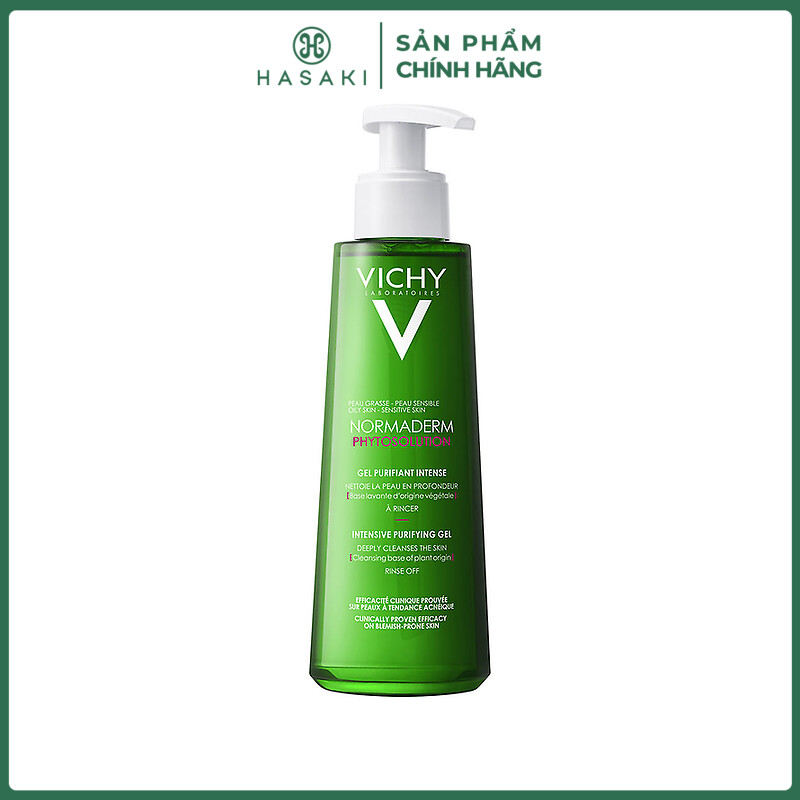 Sữa Rửa Mặt Dạng Gel Vichy Làm Sạch Sâu Cho Da Nhờn, Mụn Normaderm Phytosolution Intensive Purifying Gel 400ml