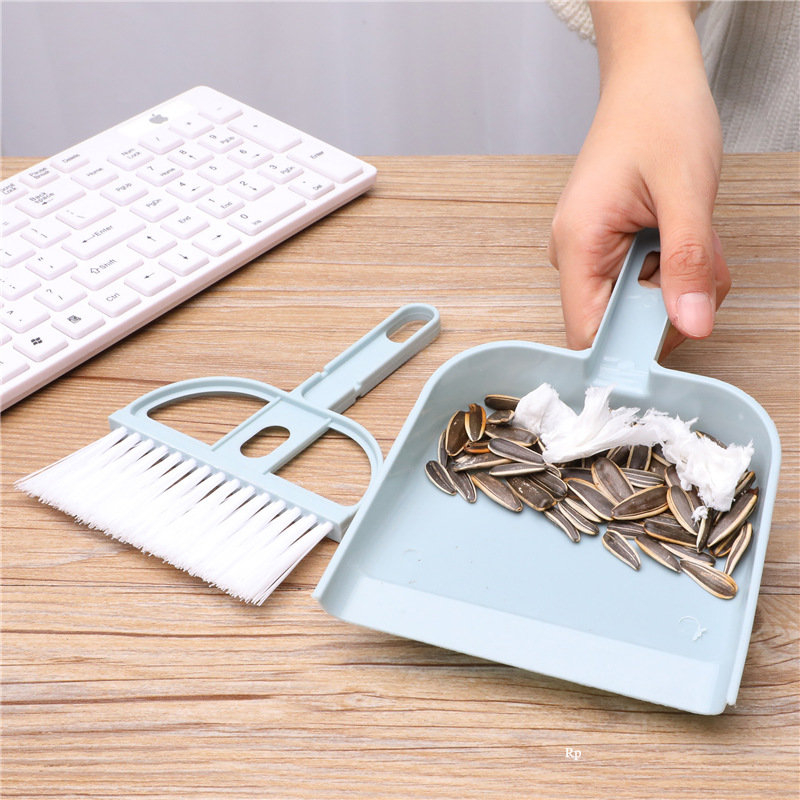 Bộ chổi và đồ hốt rác mini để bàn dễ thương