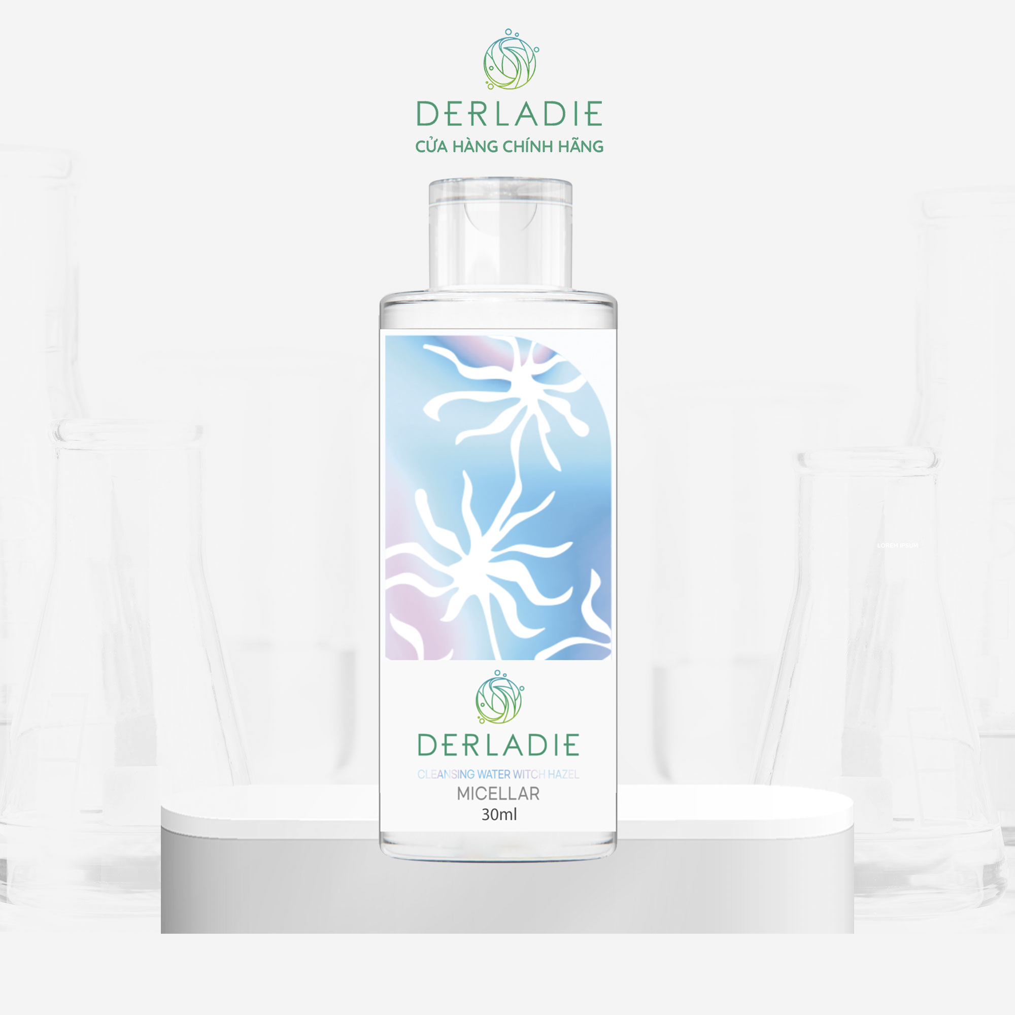 Nước Tẩy Trang Làm Sạch Sâu Cho Da Mụn Derladie Cleansing Water Witch Hazel 30ml