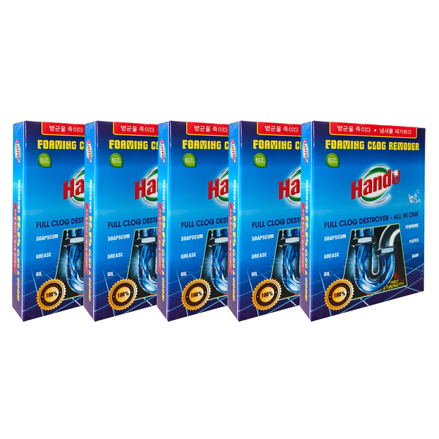 Combo 5 Hộp Bột thông cống Hando 100g xuất khẩu
