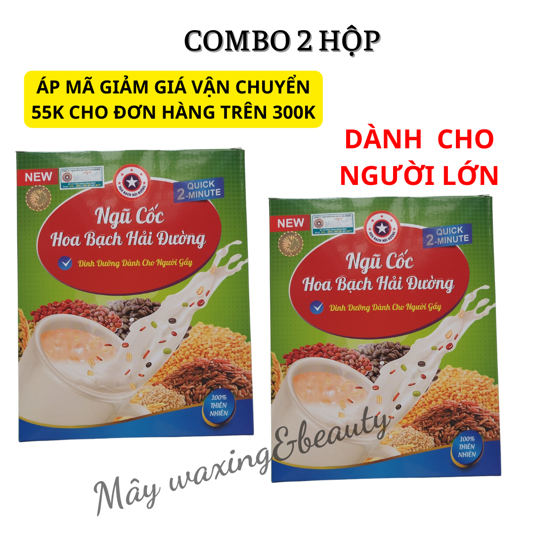 Combo 2 bột ngũ cốc tăng cân hoa bạch hải đường chính hãng date mới
