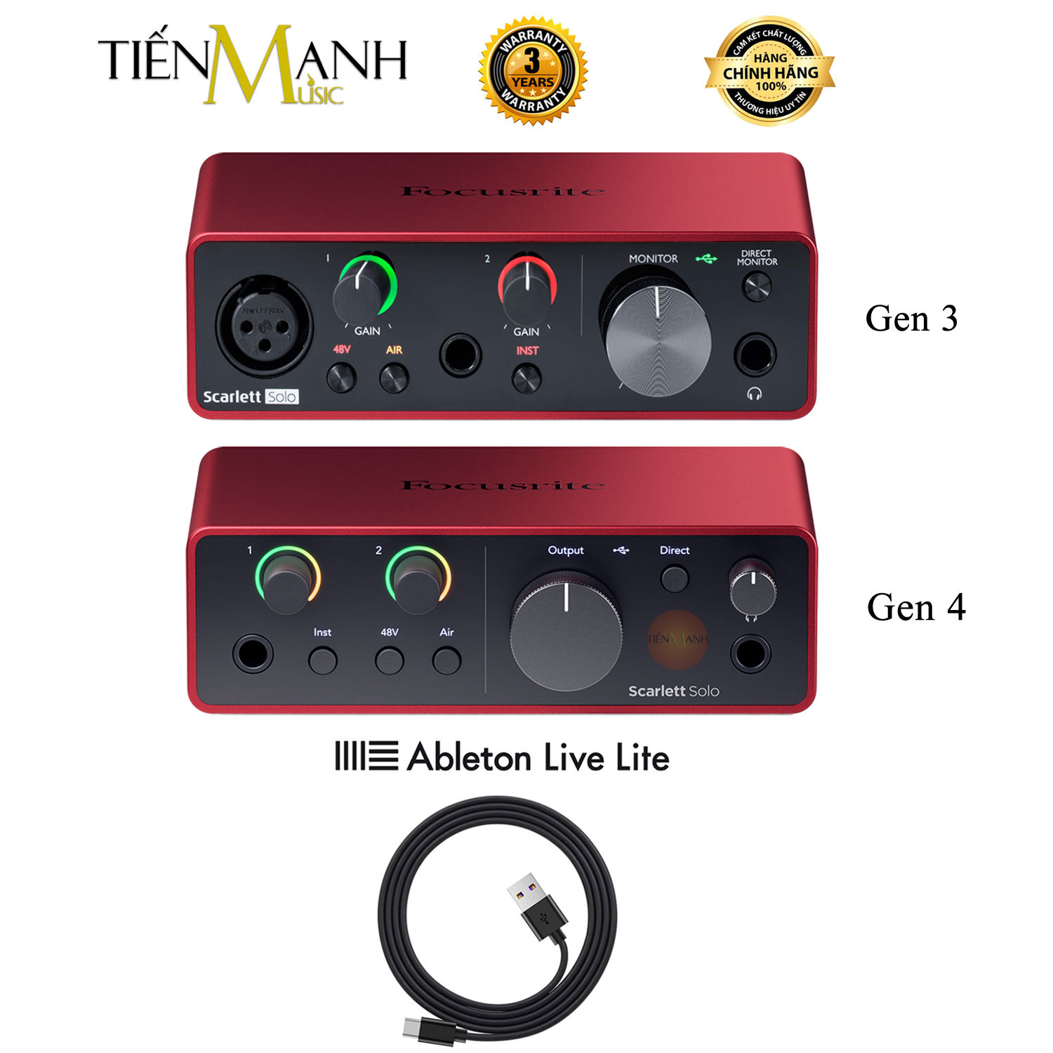 [Chính Hãng] Focusrite Solo Gen 4, Gen 3 Sound Card Âm Thanh Scarlett - Focus USB Audio SoundCard Gen4, Gen3
