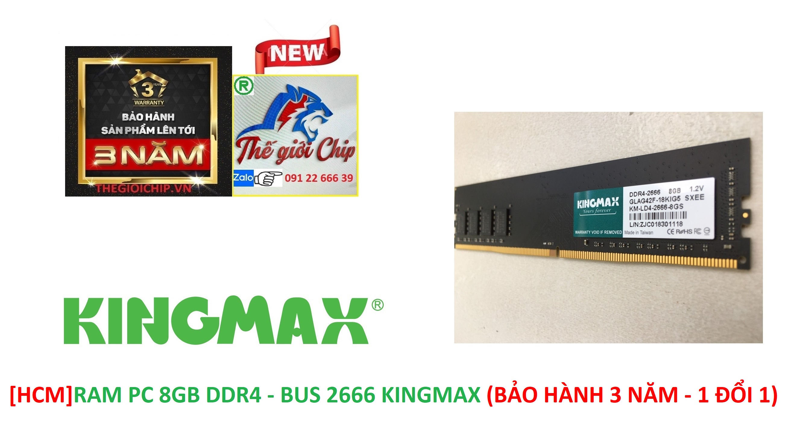 Ram pc 8gb ddr4 - bus 2666 kingmax