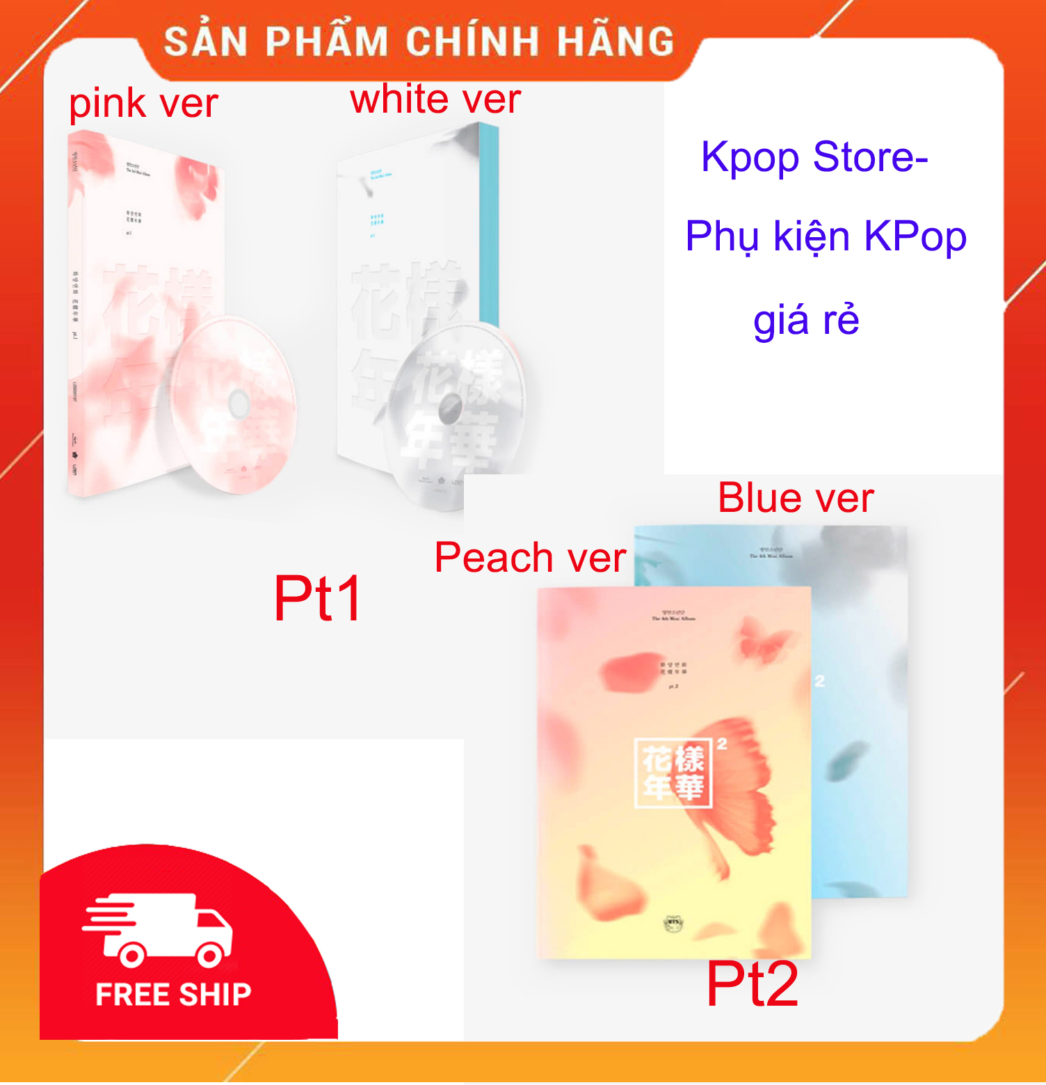 Album bts hyyh hoa dạng liên hoa pt1, pt2