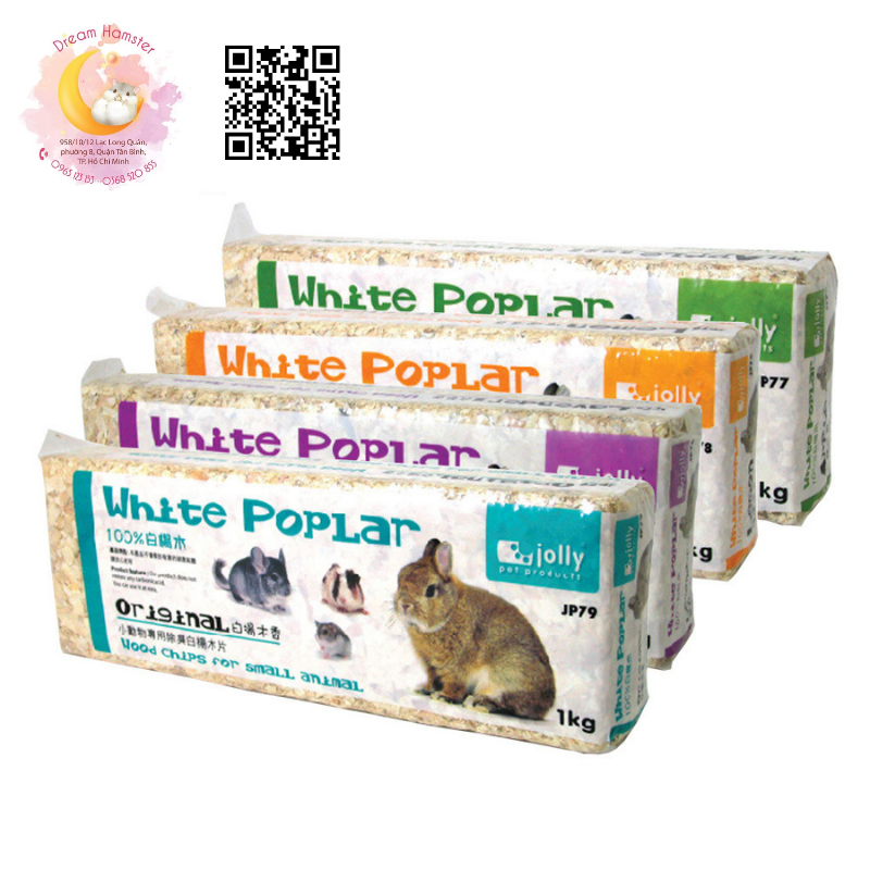 Mùn cưa nén cao cấp Jolly 1Kg - Lót chuồng cho hamster, thỏ, bọ, sóc ...