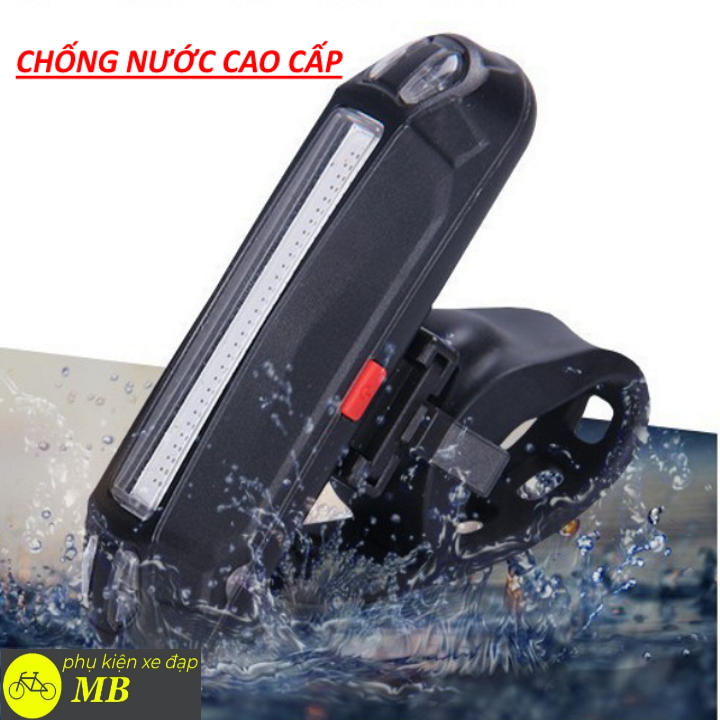 đèn cảnh báo cho xe đạp tích hợp sạc usb, đèn hậu xe đạp cao cấp nháy 2 màu xanh đỏ kết hợp siêu sáng lắp đặt nhiều vị trí trên các dòng xe đạp BMN01 tặng dây sạc