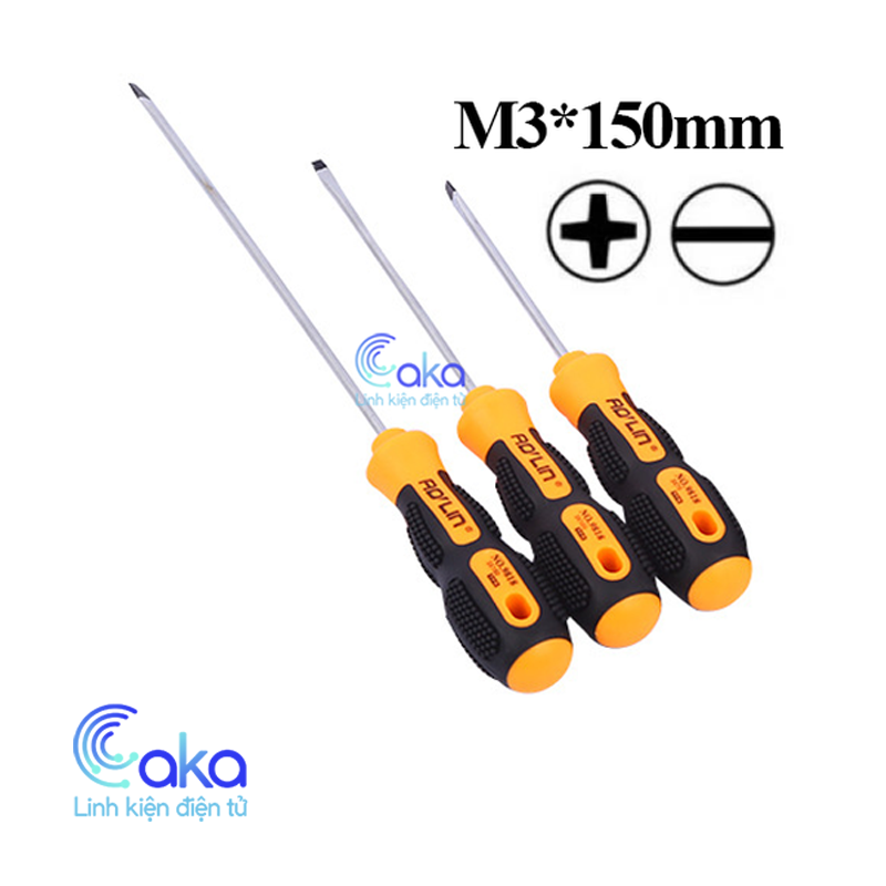 Tua vít, tô vít bake 2 cạnh 4 cạnh 3x150mm thép không gỉ