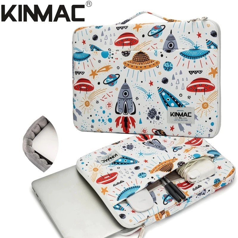 Túi Chống sốc 360 độ có tay xách KinMac. Túi laptop chống sốc 13inch, 14inch, 15.6inch, 16inch HOA SẮC MÀU