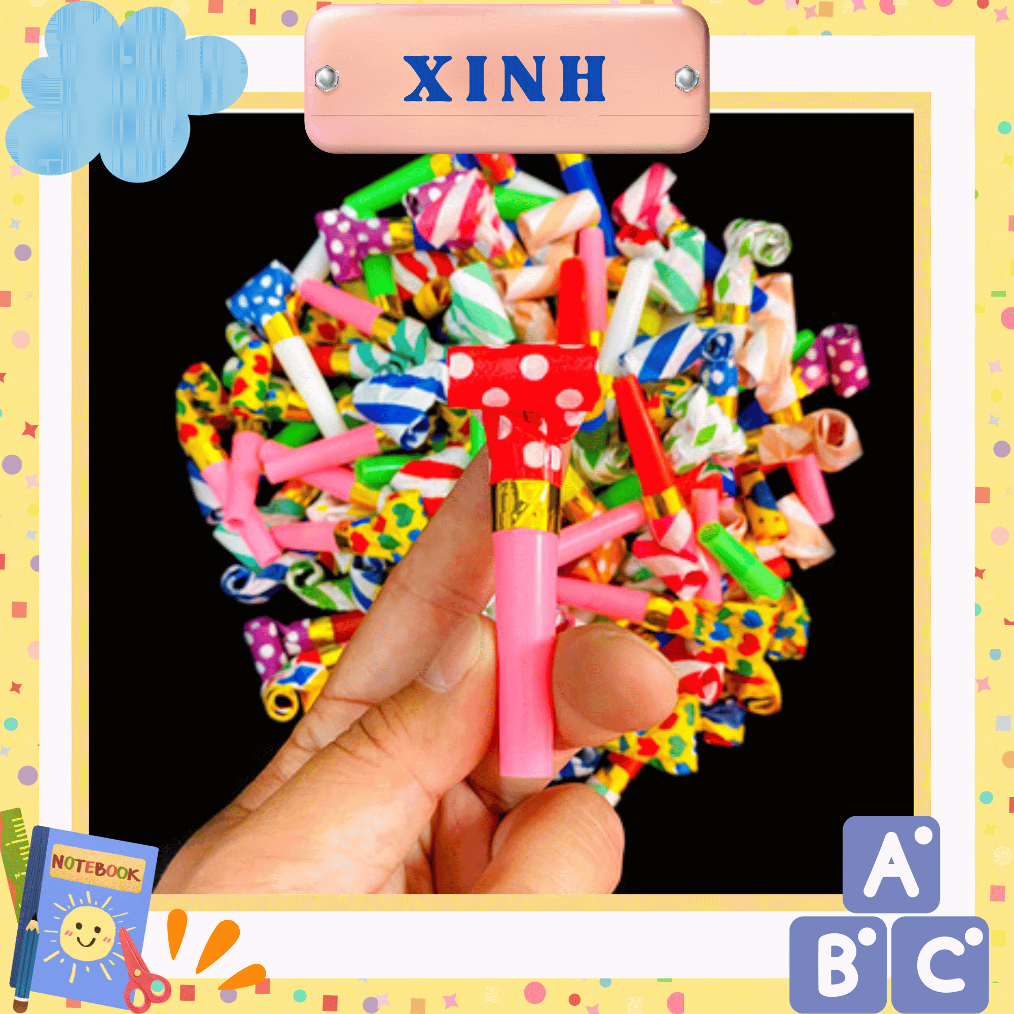 Set 10 kèn thổi cho bé trong các buổi tiệc party, sinh nhật - kèn lưỡi