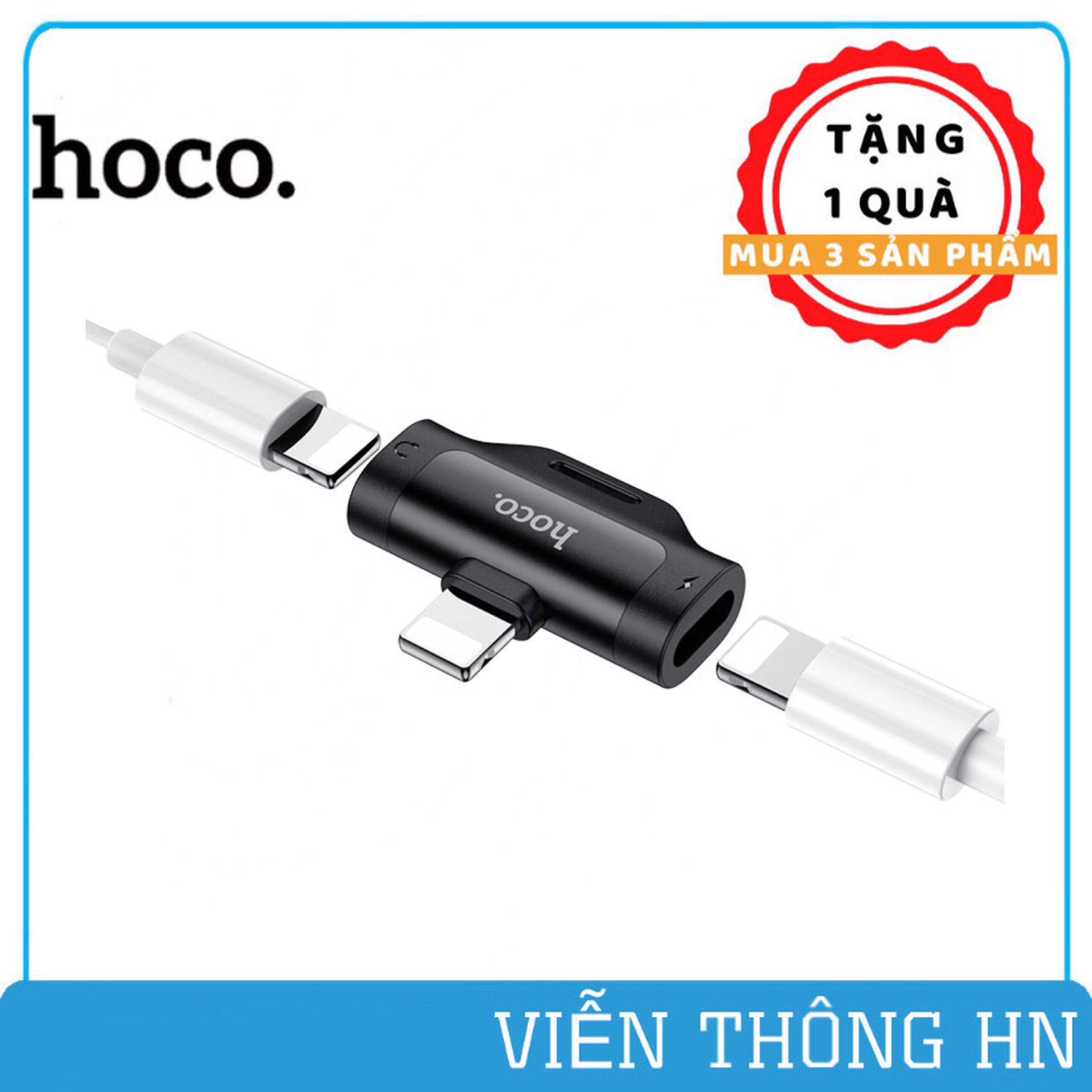 Jack chuyển đổi âm thanh hoco is31 vừa sạc vừa nghe nhạc từ cổng lightning ra 2 jack lightning - đầu chuyển tai nghe ip 11 12 14 13 PROMAX ...