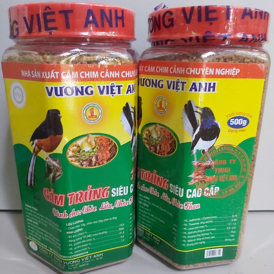 2 hũ Vương việt anh chòe, mào, mi, khướu, tổng hợp( 500g) tặng 1 thìa xúc cám