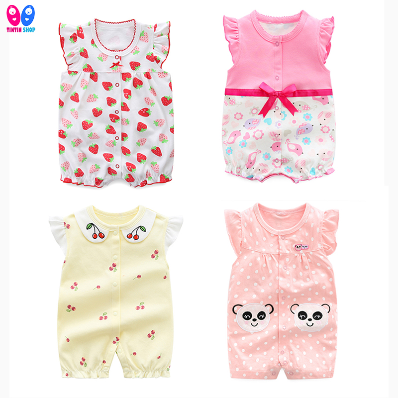 Body cho bé gái Body đùi công chúa bé gái Hàng Quảng Châu Body hè body cộc tay body cho bé gái SLH10