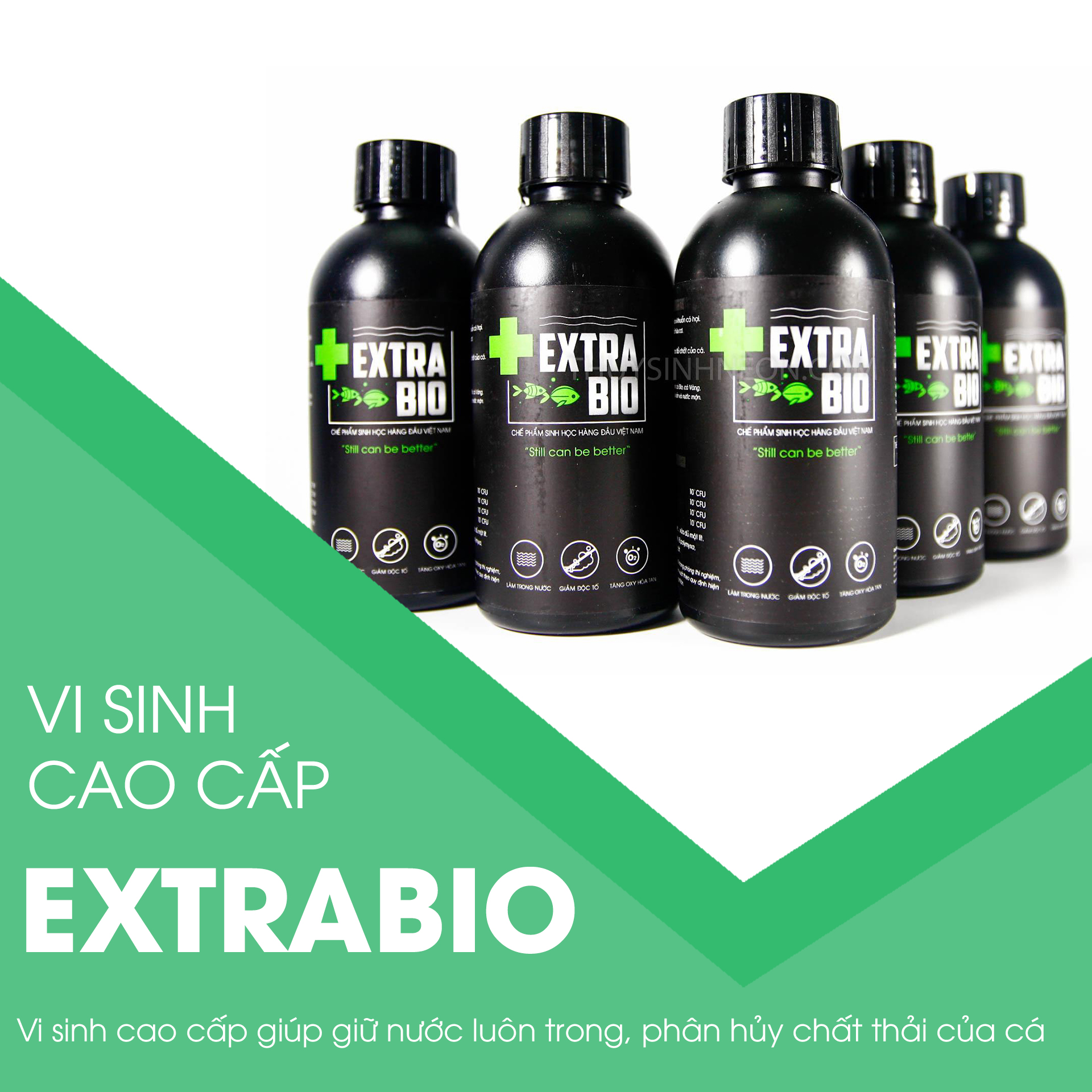 Men vi sinh cao cấp Extra bio dùng cho hồ cá. Chai 125-250-500-1000ml.