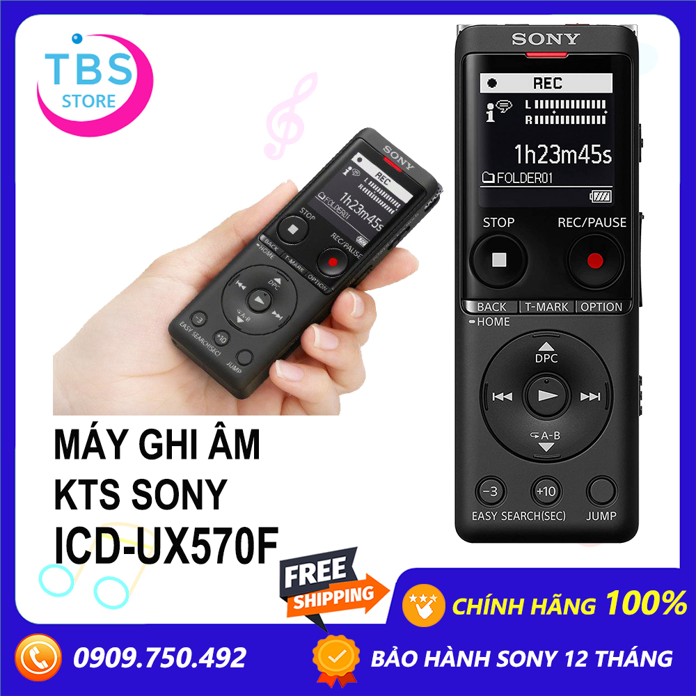 [HCM]Máy ghi âm Sony ICD-UX570F - Hàng chính hãng - Bảo hành 12 tháng