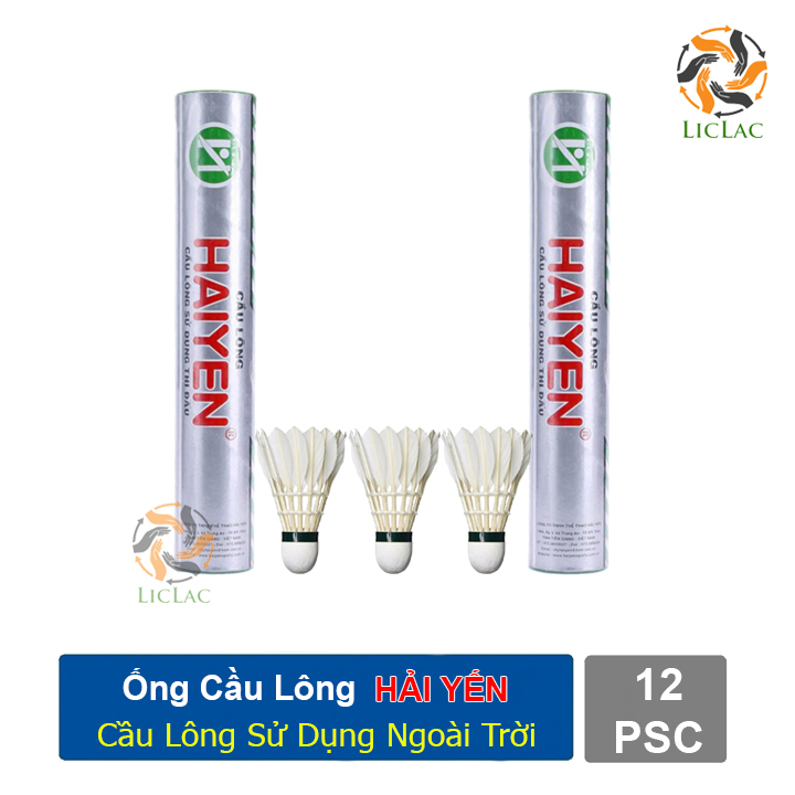 Ống cầu lông Hải Yến 12 quả ( Bạc Dài ) hàng Việt Nam chất lượng cao, Cầu lông sử dụng ngoài trời - LICLAC