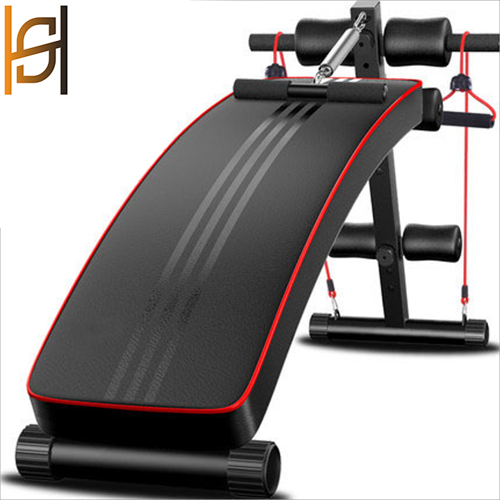 Ghế tập tạ đa năng, máy tập body, Ghế cong tập cơ bụng đa năng với bộ hỗ trợ lực lò xo, với nhiều chế độ tập,