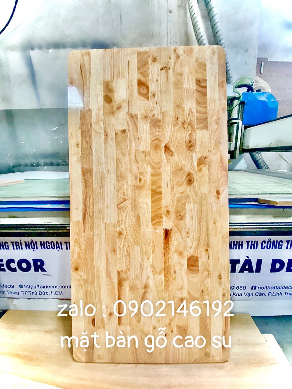 Mặt Bàn Gỗ Cao Su Cao Cấp (Kích Thước Theo Yêu Cầu)