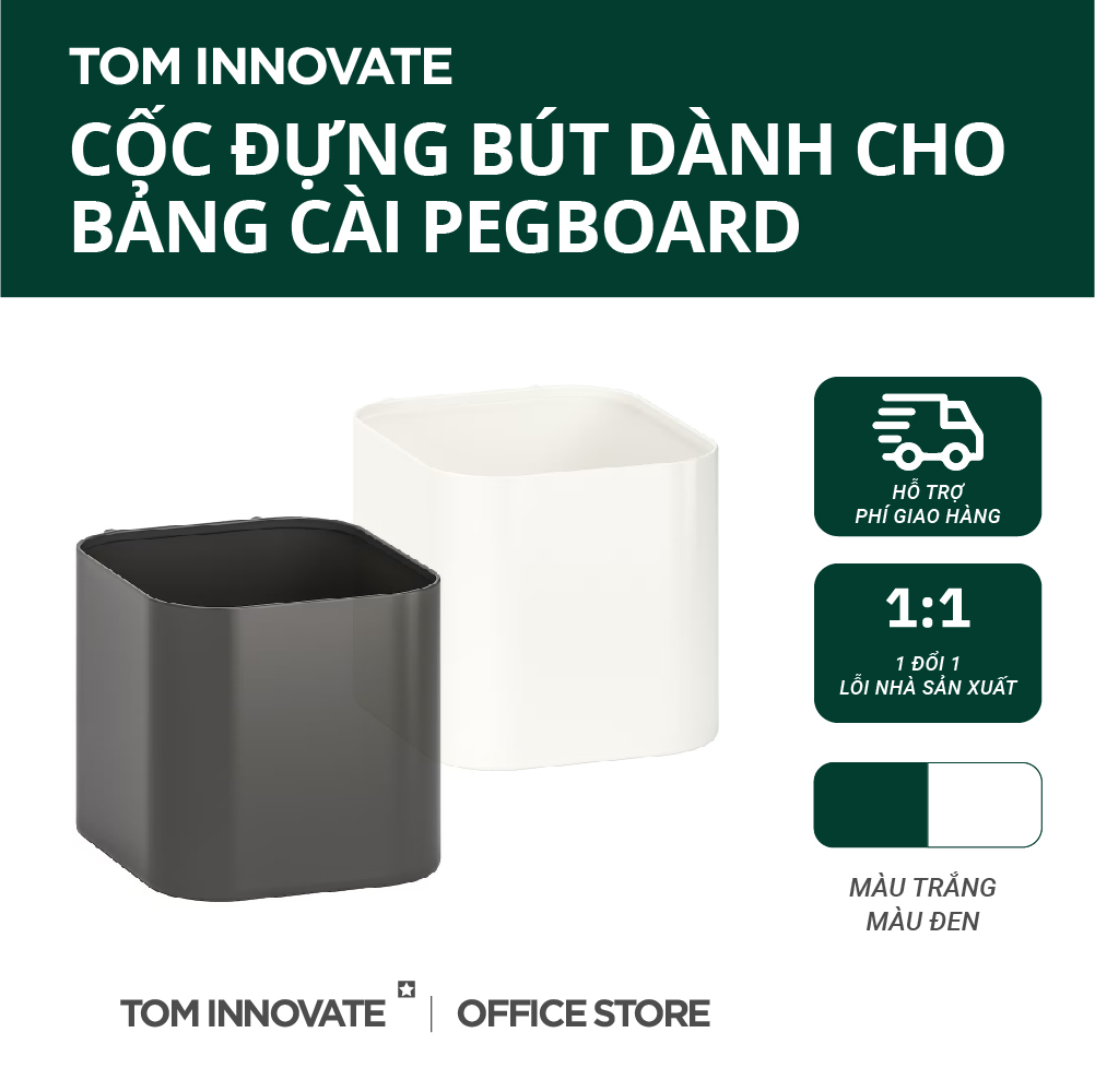 Phụ kiện bảng Pegboard - Cốc đựng phụ kiện bảng cài pegboard