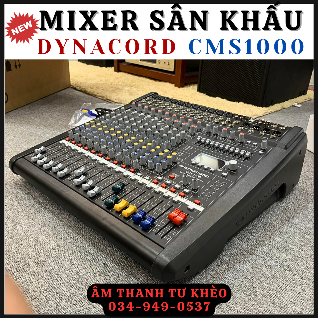 Bàn Mixer DYNACORD CMS1000 Loại 1 - Kèm Vali Nhựa - Chuyên Sân Khấu - Đám Tiệc - Karaoke