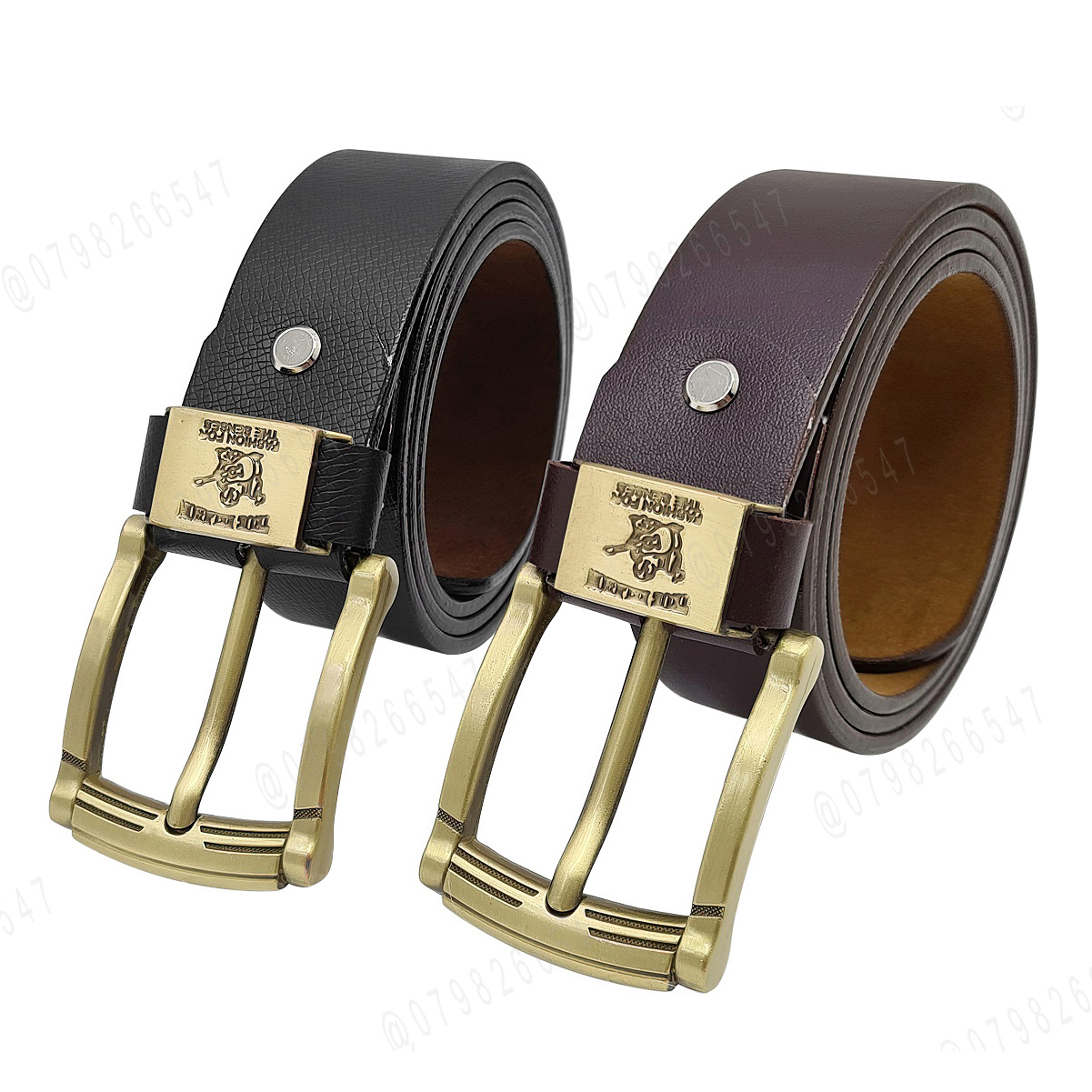 Thắt lưng giá tốt da PU DHM-204 | khóa kim màu đồng siêu chất | Bảo hành 12 tháng | Giao Logo ngẫu nhiên