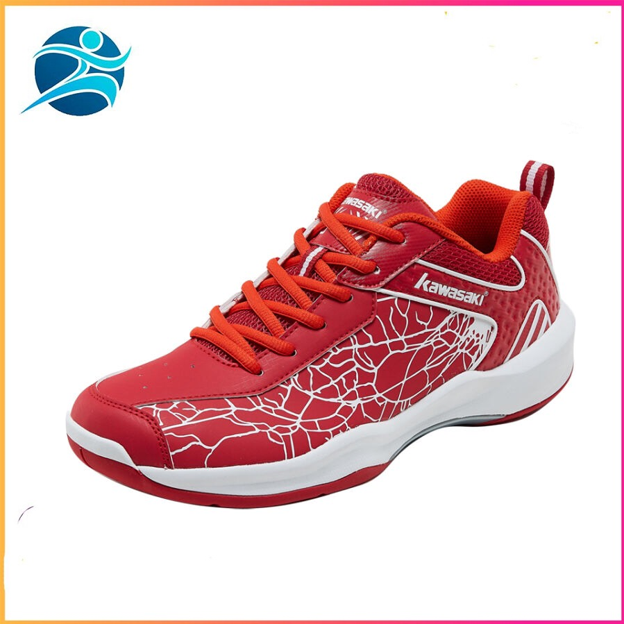Giày cầu lông Kawasaki K081 Red mẫu mới, đế kếp chống mài mòn, sử dụng bền, hỗ trợ vận động, hàng có sẵn, dành cho nam và nữ, màu đỏ đủ size - Giày bóng chuyền nam nữ - Giày chơi cầu lông - Giay the thao nam nu - Shop thể thao Bsport.