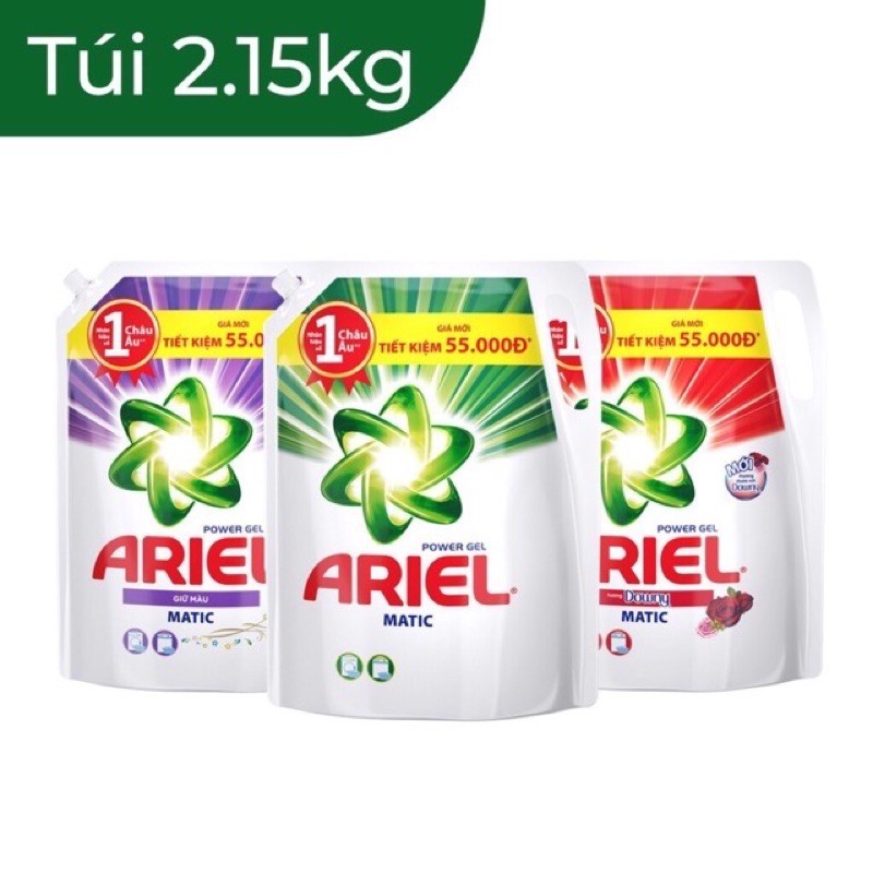 Nước giặt ariel 2,15kg-2.4kg-3,2kg - tím