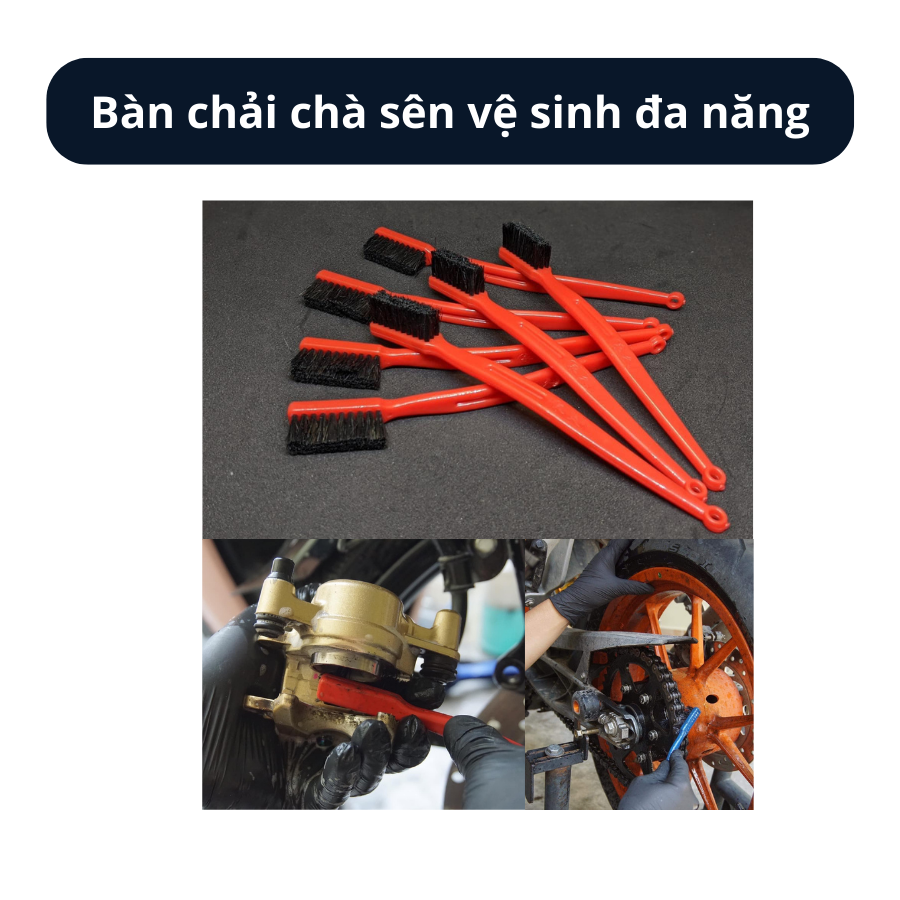 Bàn chải chà sên , vệ sinh xe đa năng