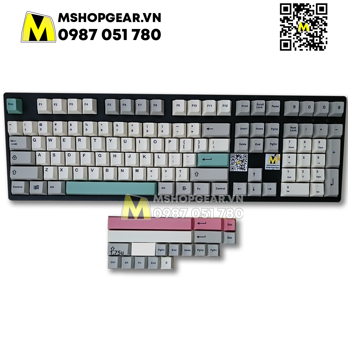 Keycap 9009 clone thick pbt cherry profile dye-sub 125 keys